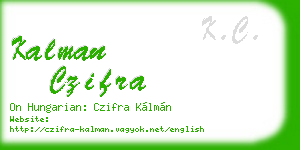 kalman czifra business card