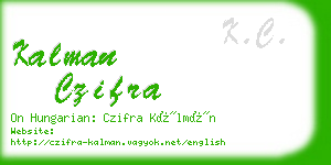 kalman czifra business card